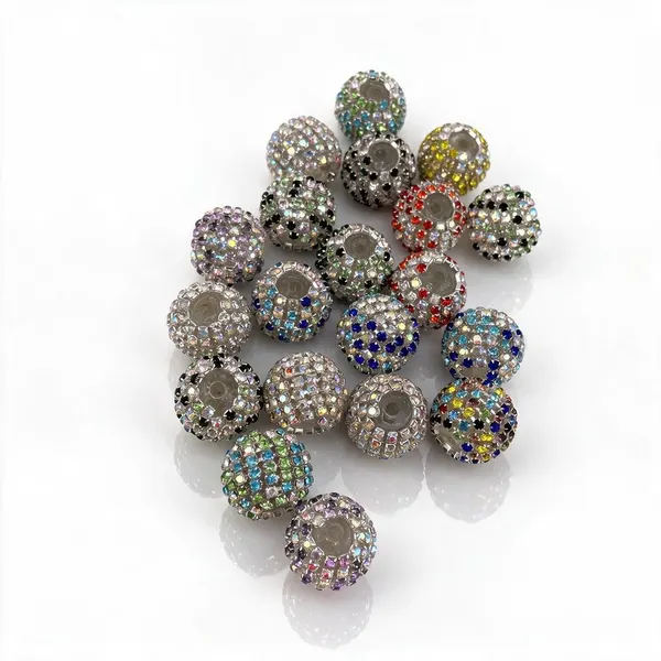 Pack de 20 Cuentas con Cadena de Cristales