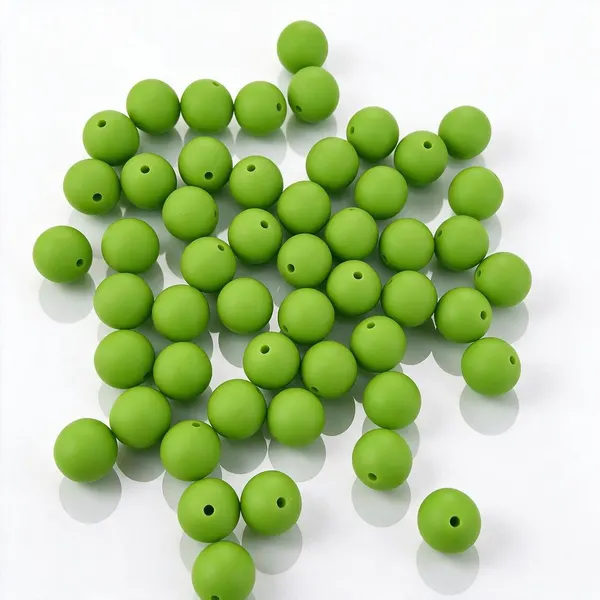 Pack de 50 Cuentas de Goma Verdes