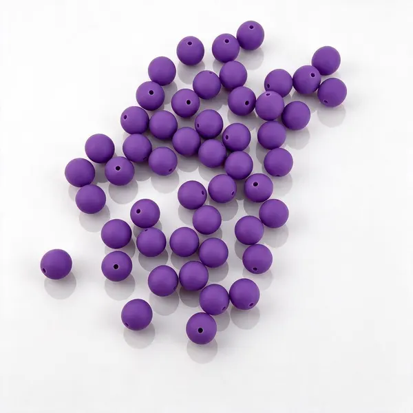 Pack de 50 Cuentas de Goma Violeta