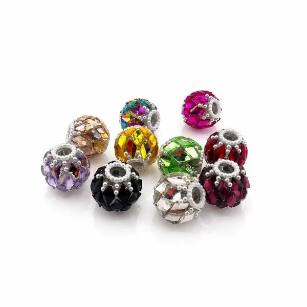 Pack 10 Cuentas de Cristales con Formas y Perlas