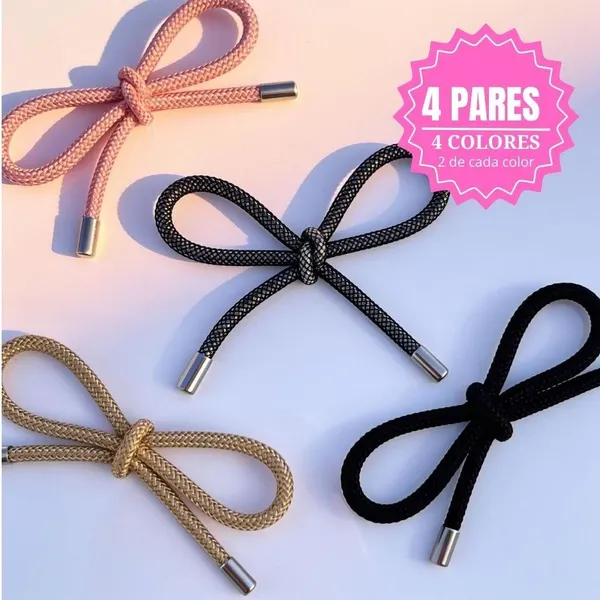 Pack Moño Tubular ORO + NEGRO/AB + PEACH + NEGRO