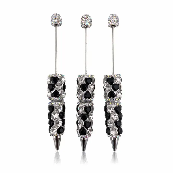 Pack 3 Plumas con Cristales de Corazones