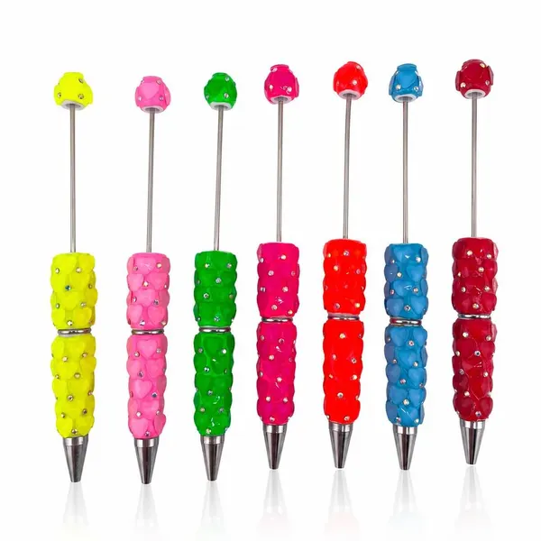 Pack 7 Plumas Corazones Neón