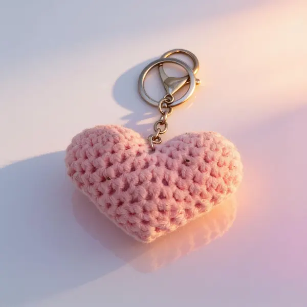 Llavero Corazón Tejido