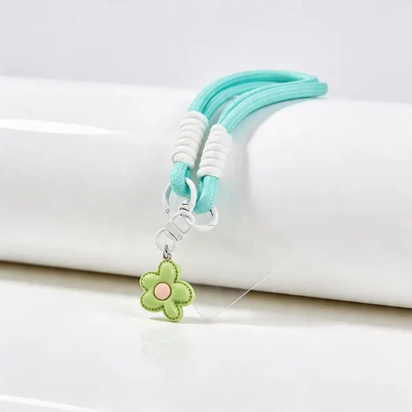 Charm Cuerda con Flor Morado