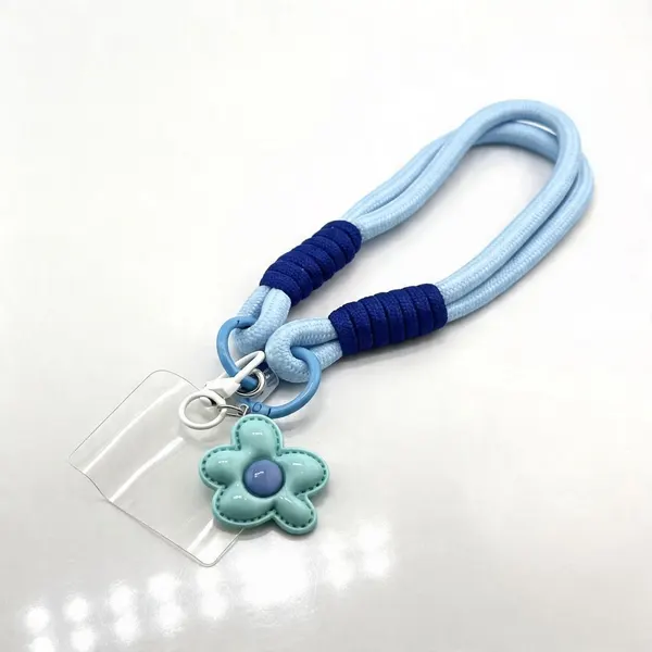 Charm Cuerda con Flor Morado