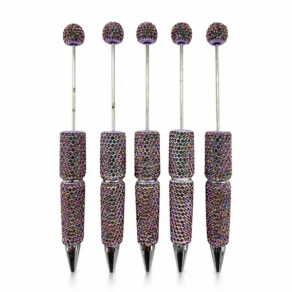 Pack 5 Plumas con Cristal Tornasol