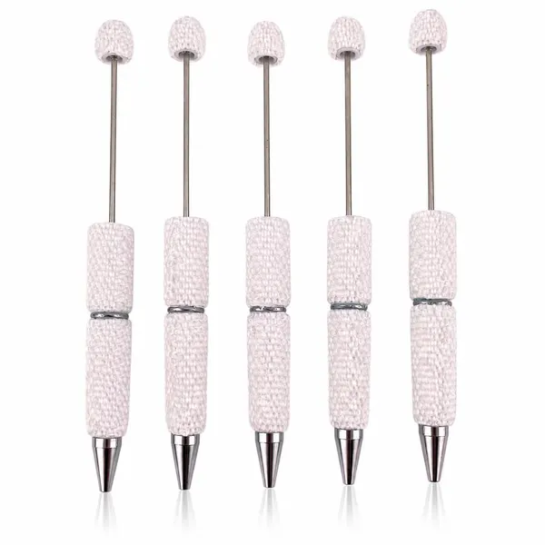 Pack 5 Plumas con Cristales Transparentes