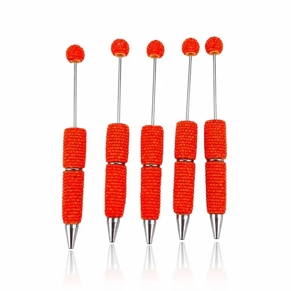 Pack 5 Plumas con Cristales Transparentes