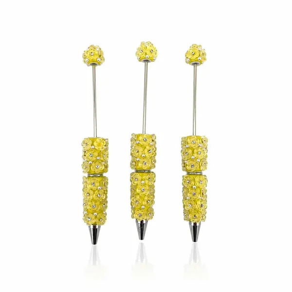 Pack 3 Plumas con Diseño de Flores