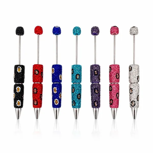 Pack 7 Plumas con Cristales Tornasol Mix