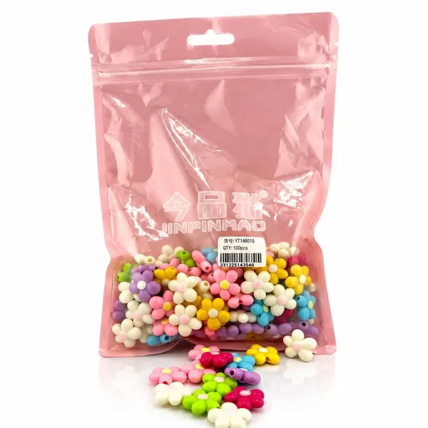 Pack 100 Cuentas De Flores