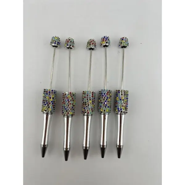Pack 5 Plumas Cadena Con Cristales