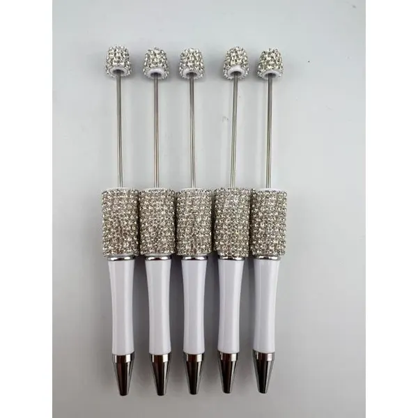 Pack 5 Plumas Cadena Con Cristales