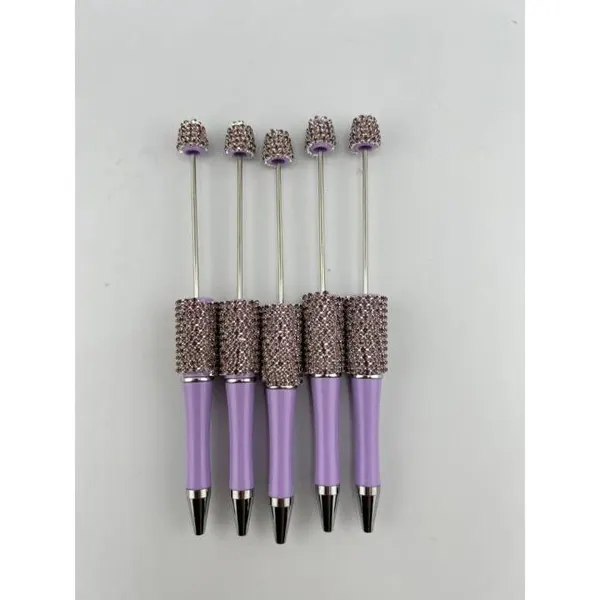 Pack 5 Plumas Cadena Con Cristales