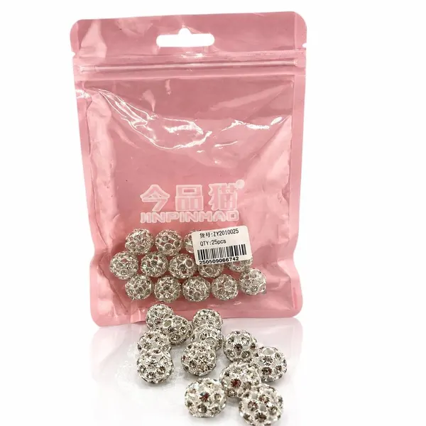 Pack Cuentas Cristal Plata