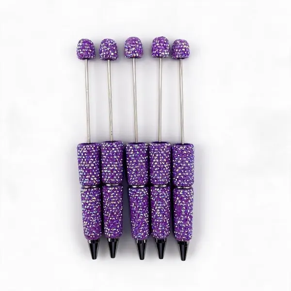Pack 5 Plumas con Cristal Tornasol