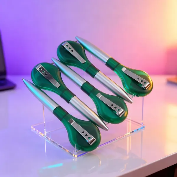 Kit de 5 Plumas con Flexómetro Integrado Para Medir Ideal Oficina