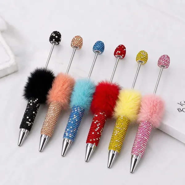 Pack de 6 Plumas con Peluche y Cristal