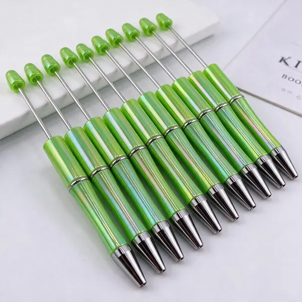 Pack de 10 Plumas Verde Limón Tornasol