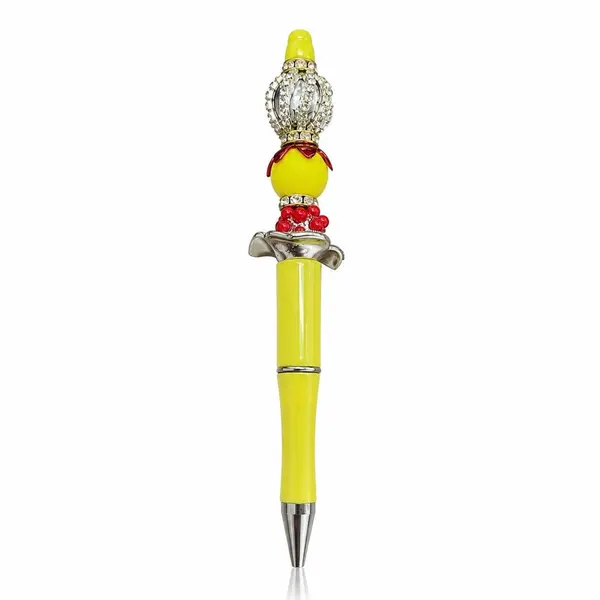 Pluma Tornasol Verdes con Cuentas